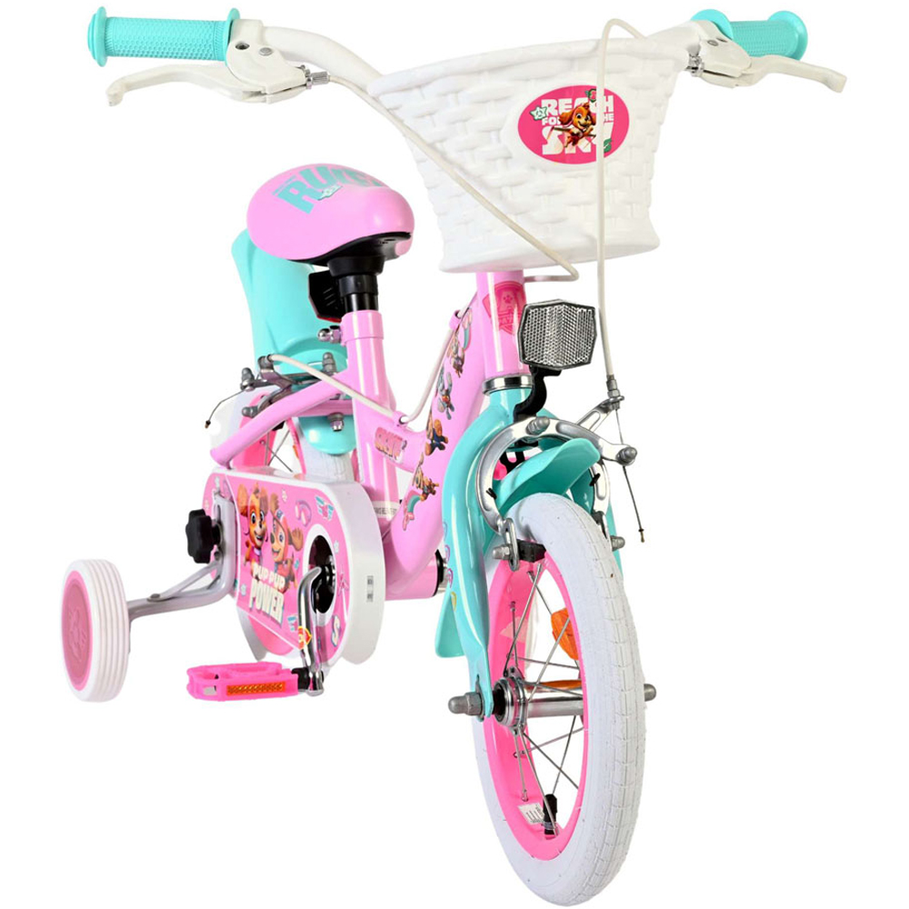 Volare Paw Patrol Kids 12 inch Multicolour Bike with Stabilisers and Basket Image 2