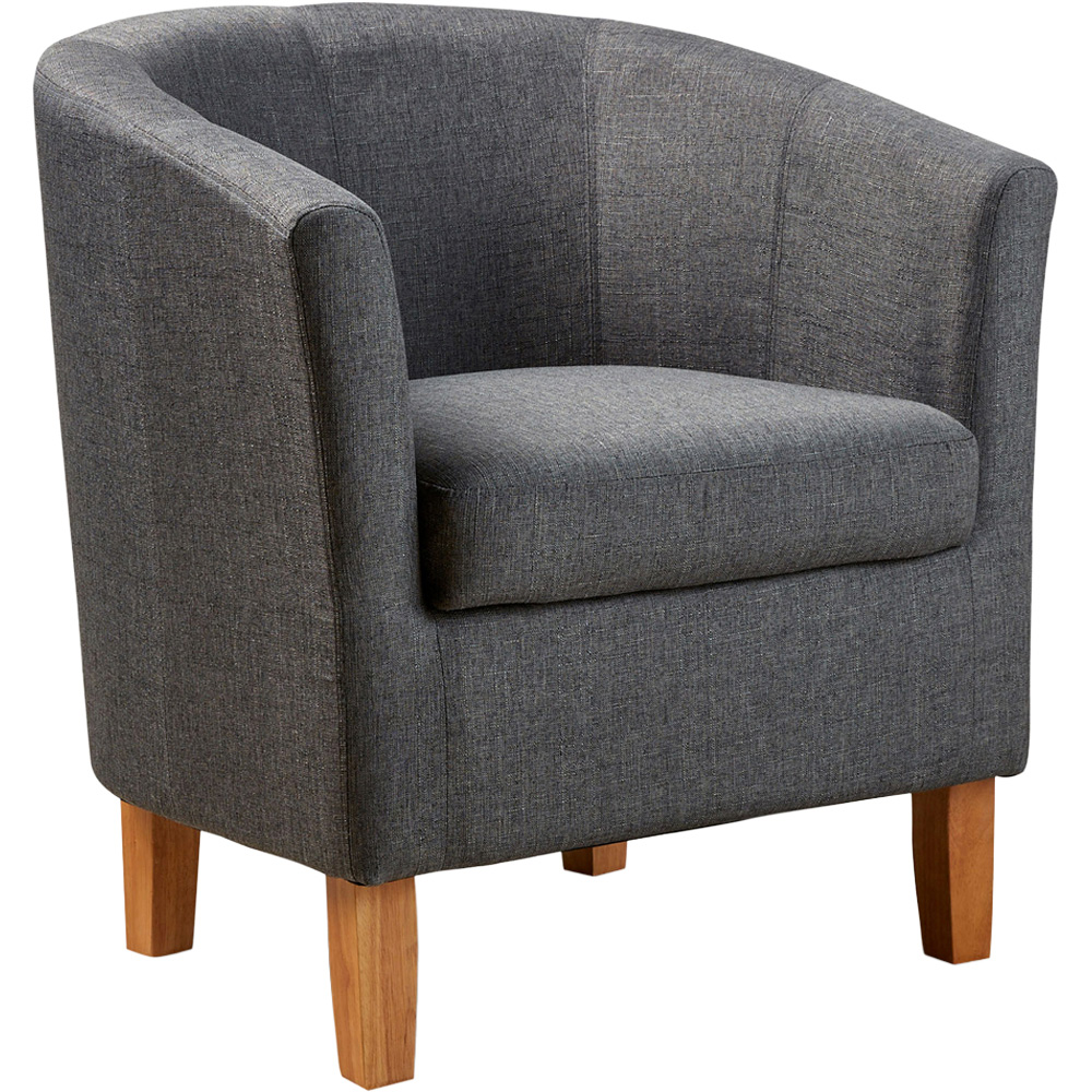 Home Source Bedford Charcoal Padded Tub Chair Image 2