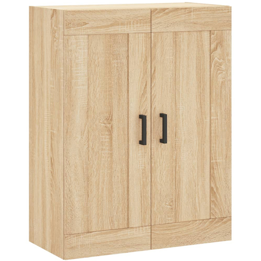 vidaXL 2 Door Smoked Oak Wall Mounted Storage Cabinet 2 Pack Image 5