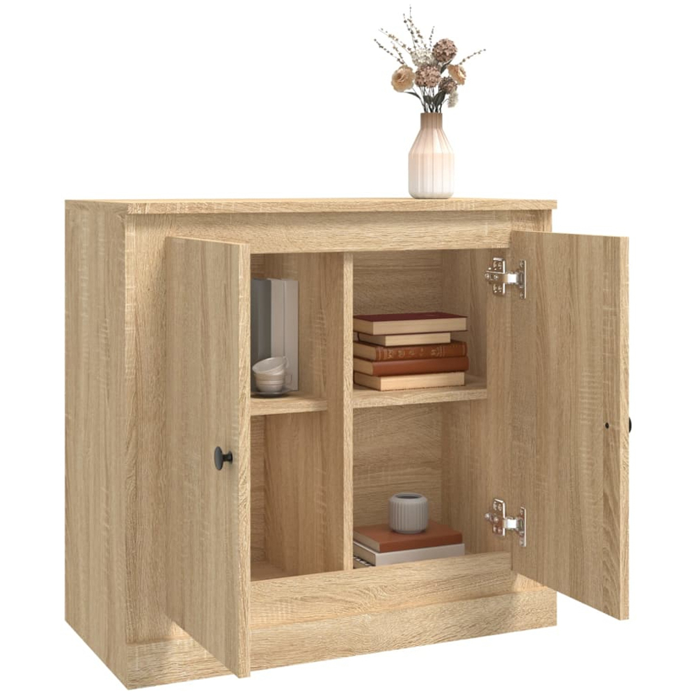 vidaXL 2 Door Sonoma Oak Small Sideboard Image 5