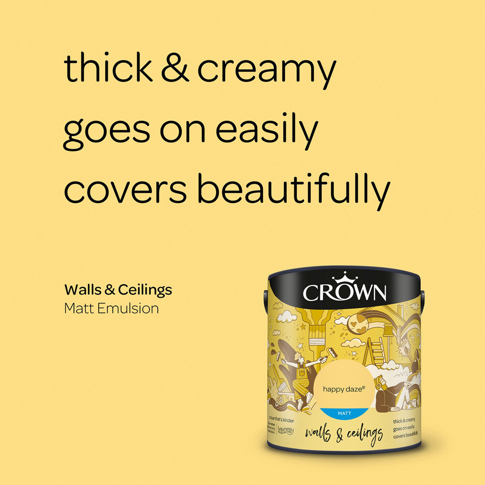Crown Wall & Ceilings Happy Daze Matt Emulsion 2.5L Image 9