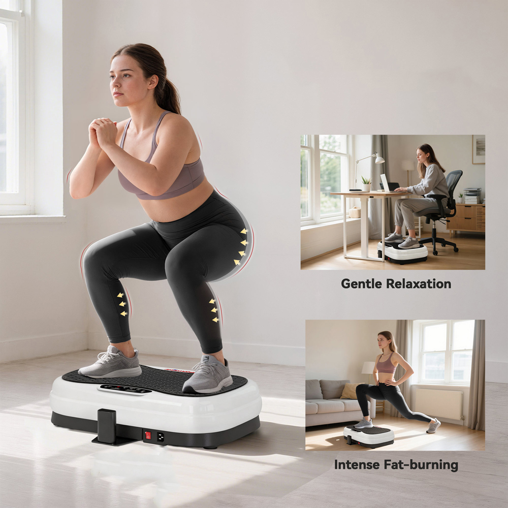 SPORTNOW Vibration Plate Exercise Machine with Adjustable Handle and Remote Control Image 7