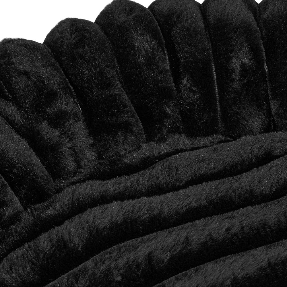H&O Direct 80cm Black Round Soft Warm Pet Bed Image 3
