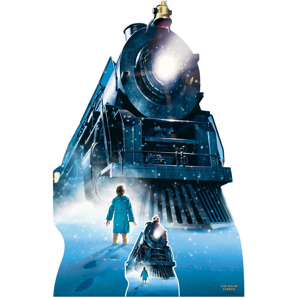Star Cutouts Polar Express Train Christmas Cardboard Cutout 4.8ft Image 1