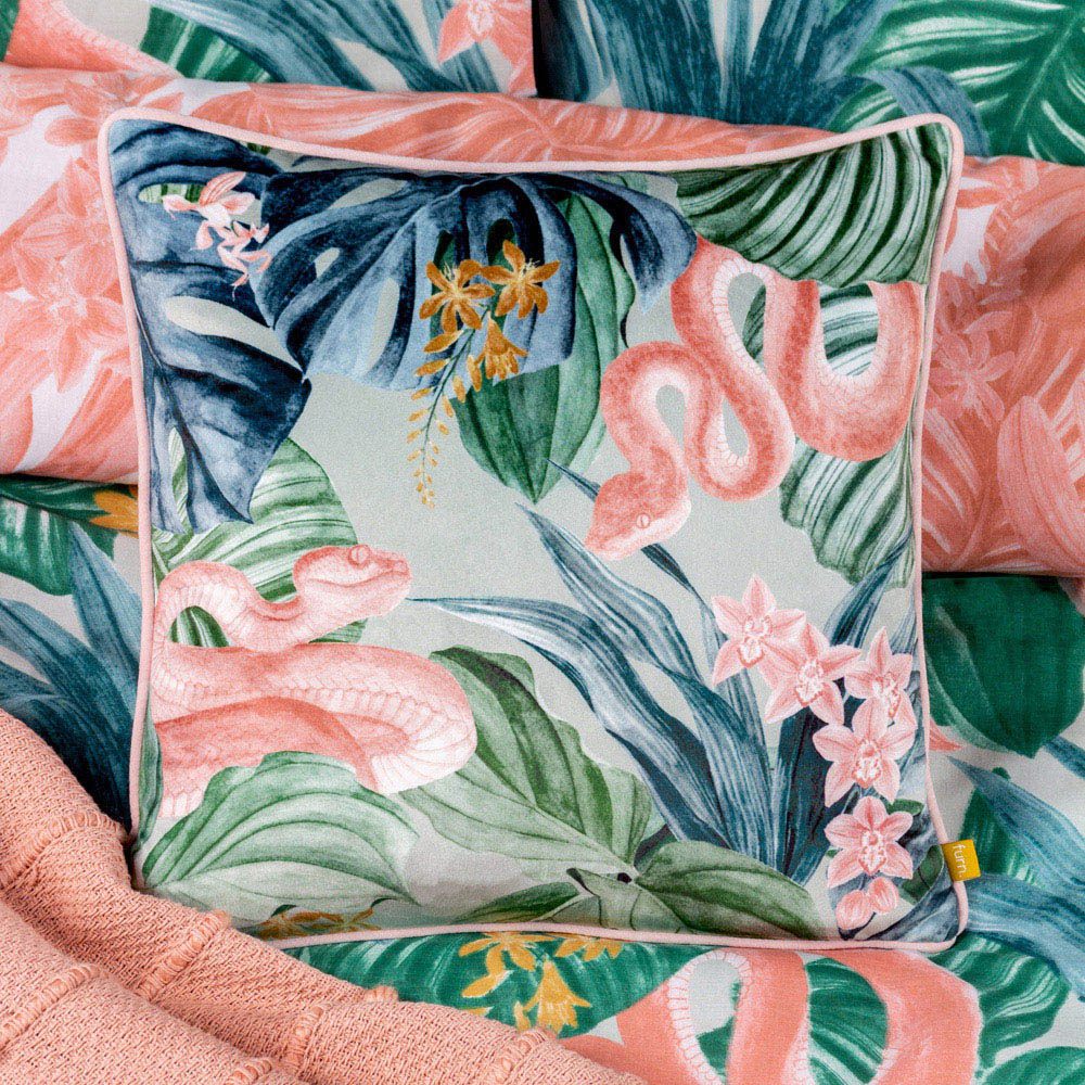 furn. Medinilla Sage Blush Tropical Cushion Image 2