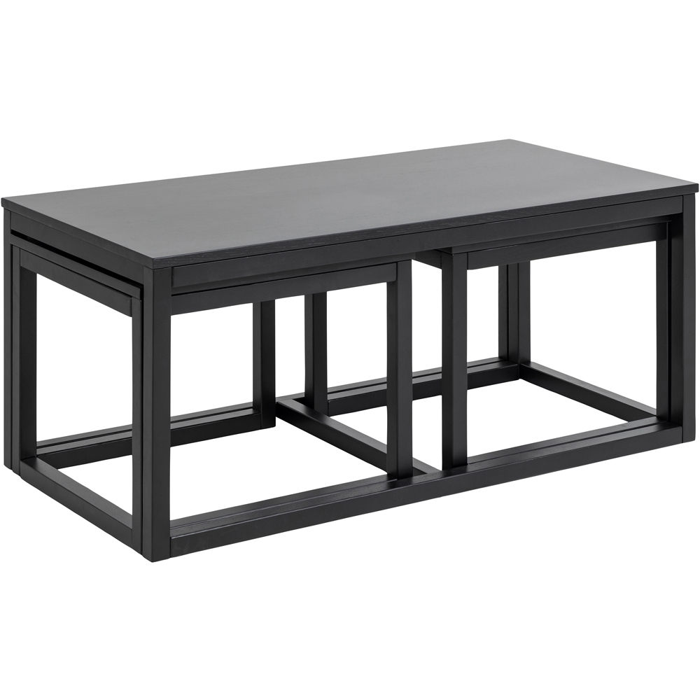 Florence Cornus Matt Black Nest of Tables Set of 3 Image 2