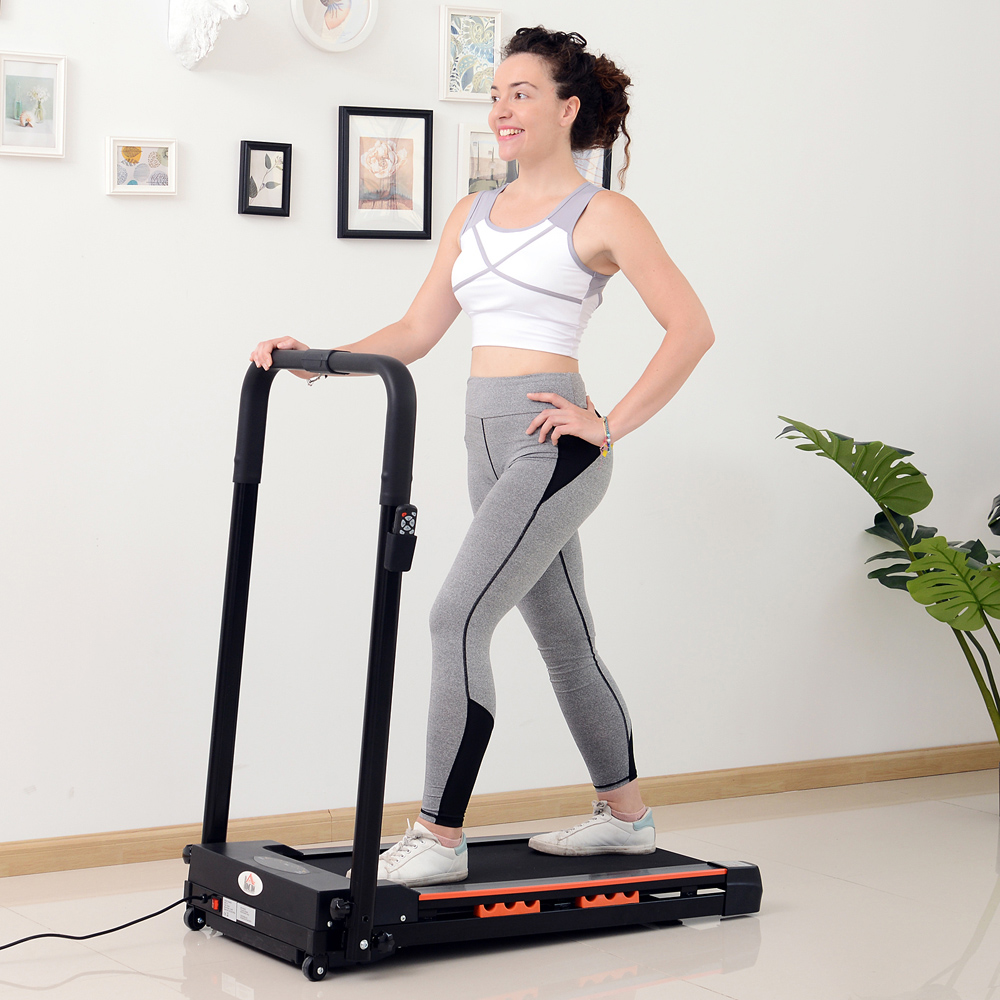 HOMCOM Black Electrical Foldable Motorised Walking Pad with LCD Monitor Image 2