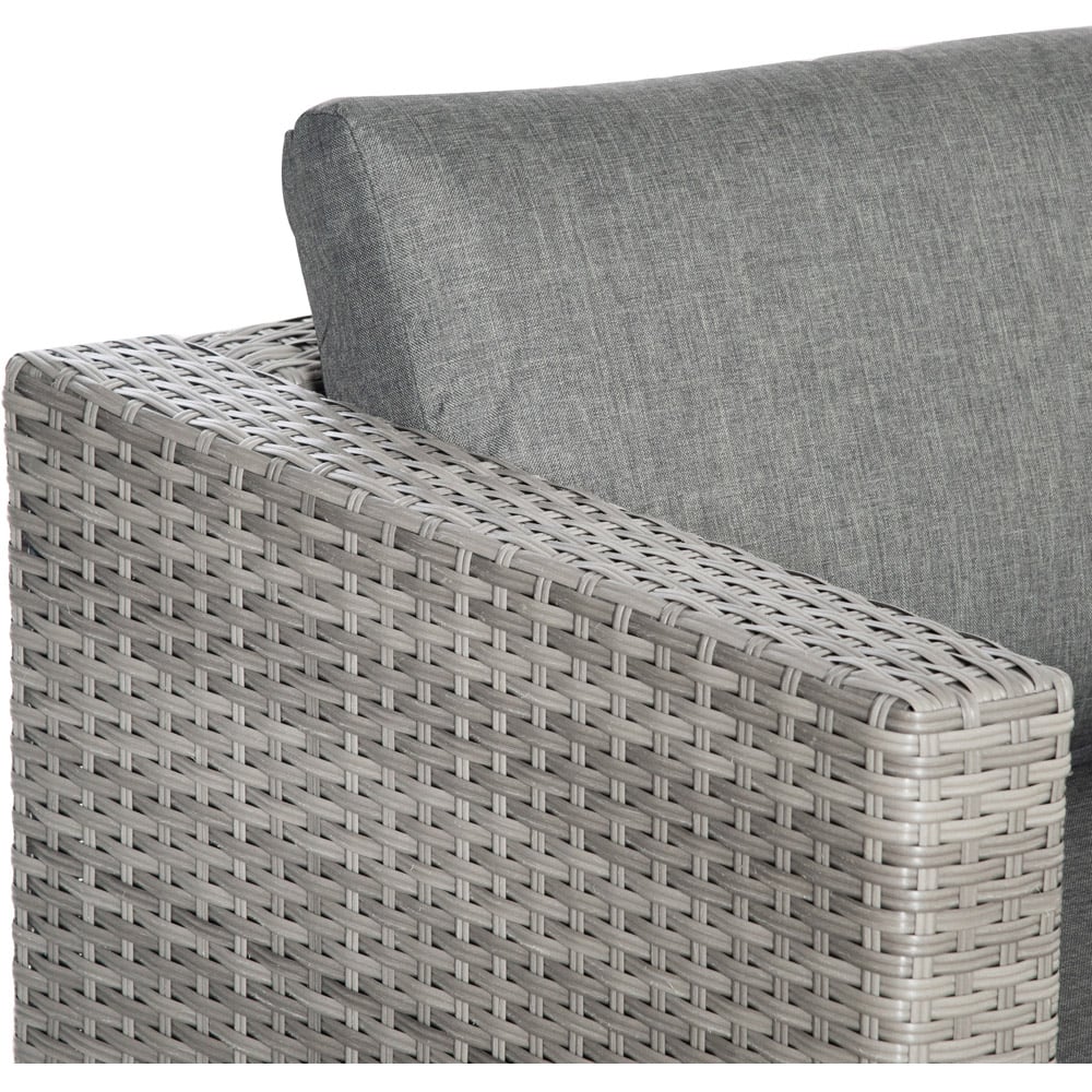 Outsunny 4 Seater Grey Rattan Corner Lounge Set Image 3