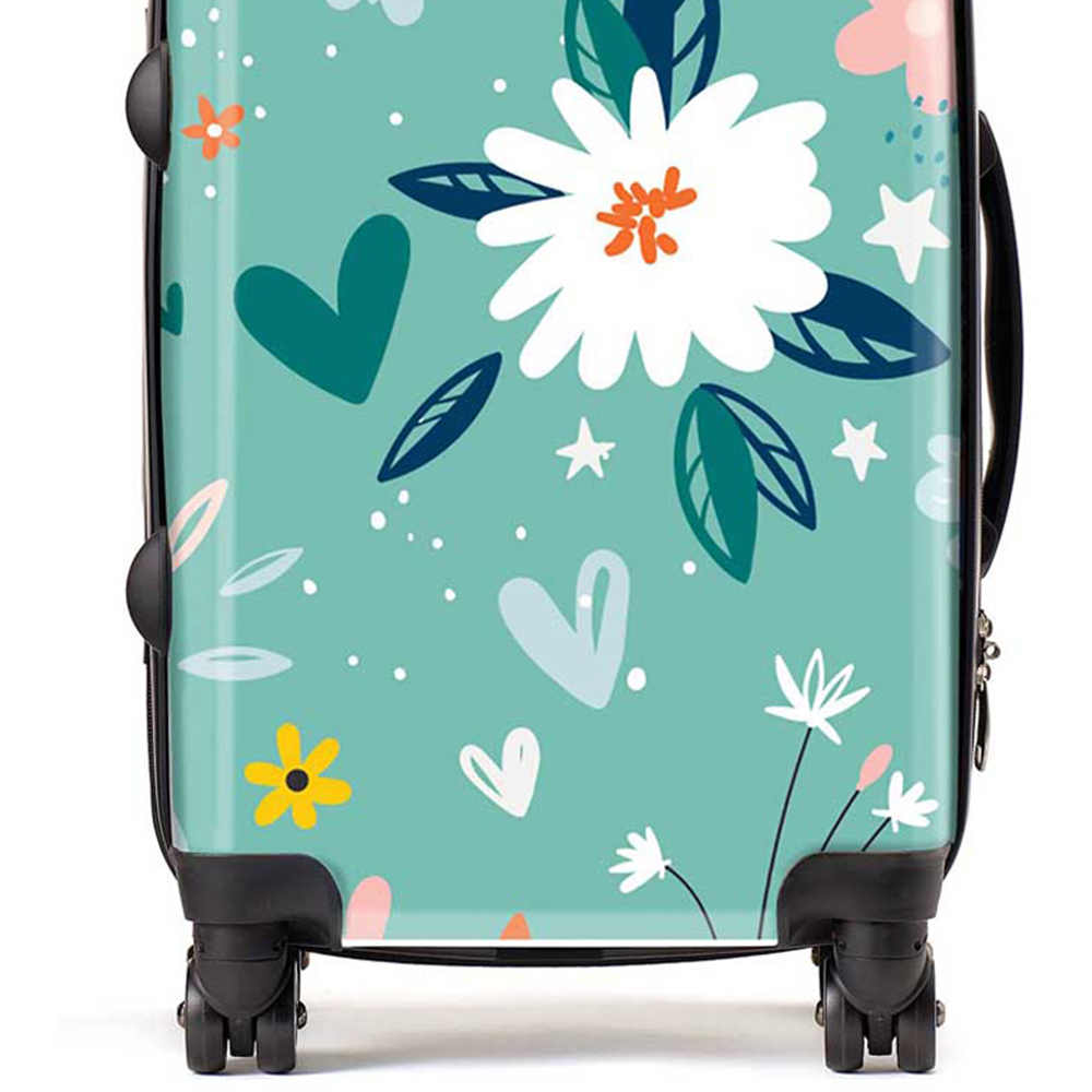 Warren Reed Designer Cabin Garden Summer Flowers Suitcase Image 2