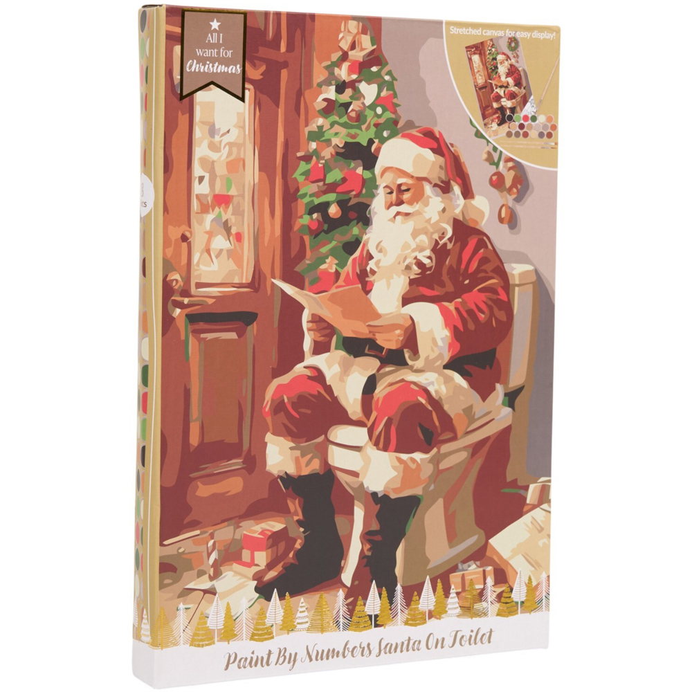 Paint by Numbers Santa on Toilet Kit Image 2