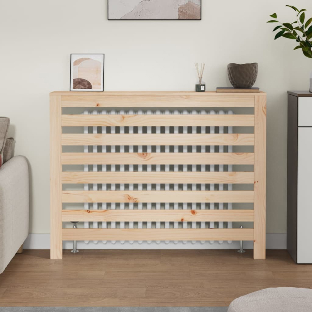 vidaXL Solid Pine Wood Radiator Cover 108.5 x 19 x 84cm Image 2