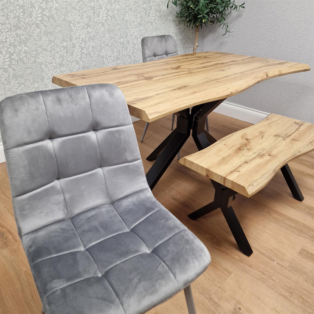 Kosy Koala 4 Seater Wooden Dining Set Grey Image 8