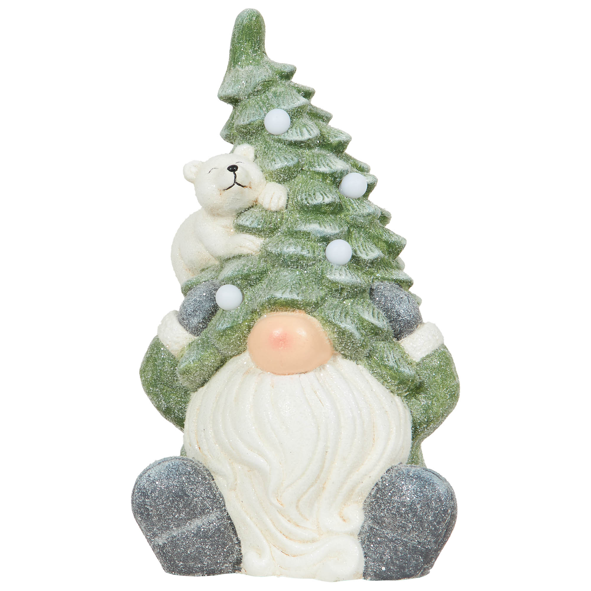 Mistletoe Cottage LED Sitting Gonk Ornament Green - Green Image 1