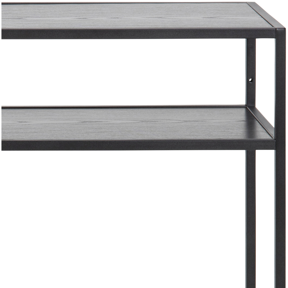 Florence Seaford Single Shelf Black Top Metal Console Table Image 6