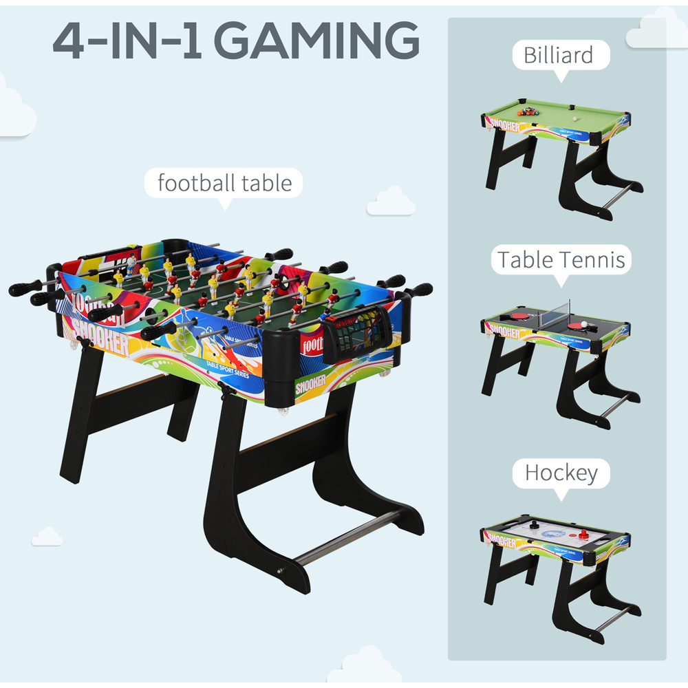 HOMCOM 4-in-1 Multi Arcade Gaming Table Image 8