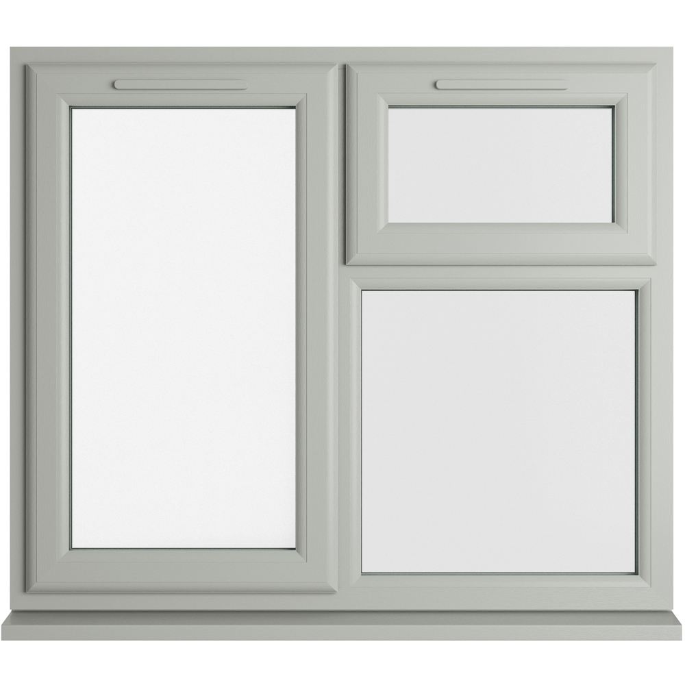 Crystal Agate and White LH Side Hung and Top Opener Clear Double Glazed Window 1190 x 1040mm Image 1