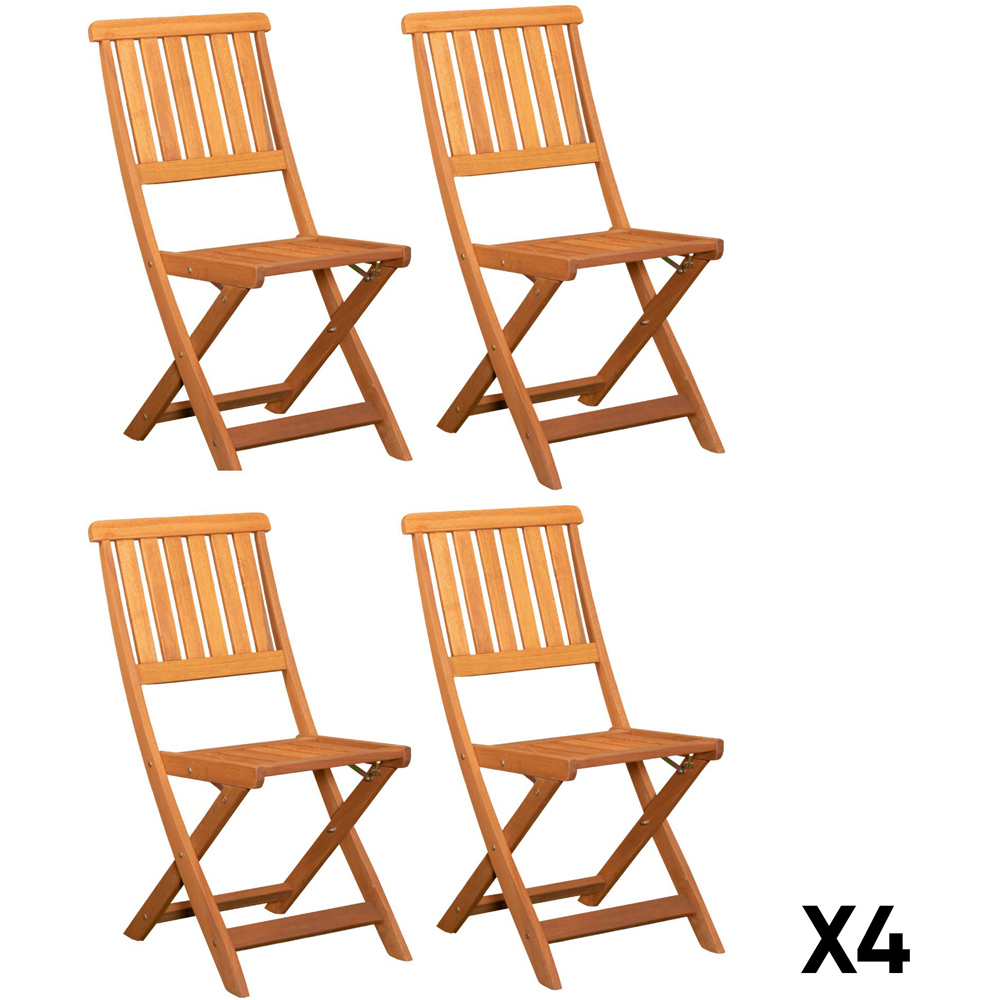 Samuel Alexander Set of 4 Wooden Folding Chair Image 2