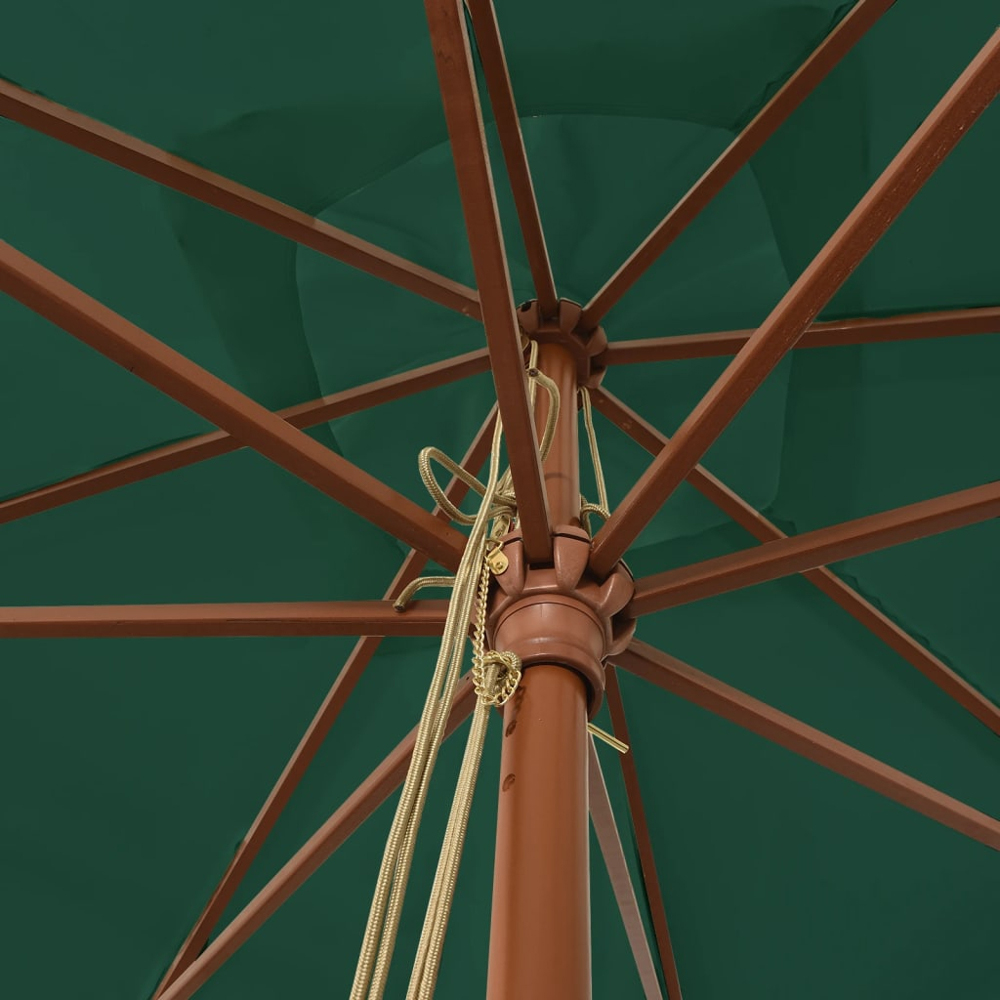 vidaXL Green Garden Parasol 2.7 x 3m Image 4