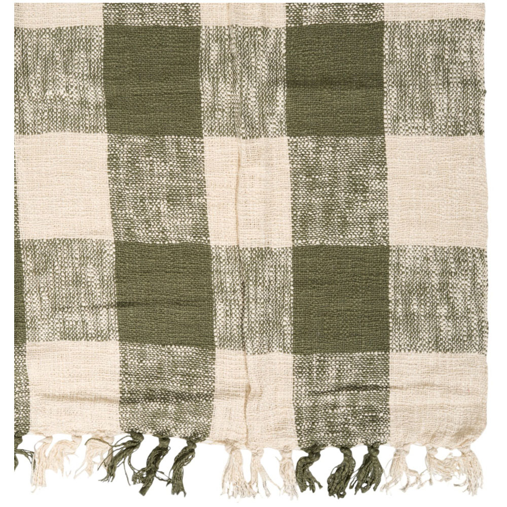 Lachlan Check Throw Olive Image 6