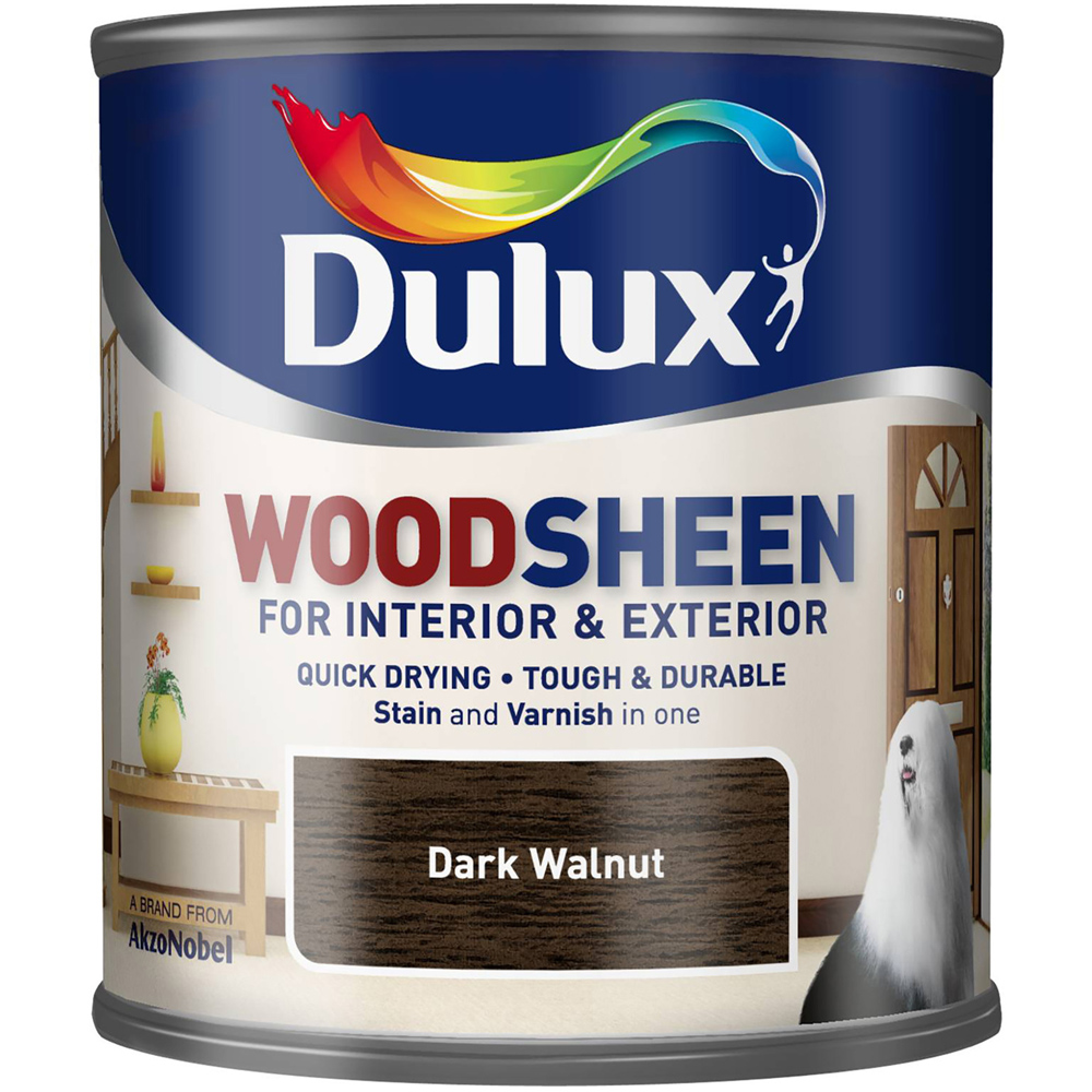 Dulux Dark Walnut Woodsheen Varnish 250ml Image 2