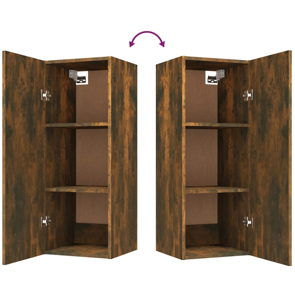 vidaXL Single Door Brown Wall Cabinet Image 8