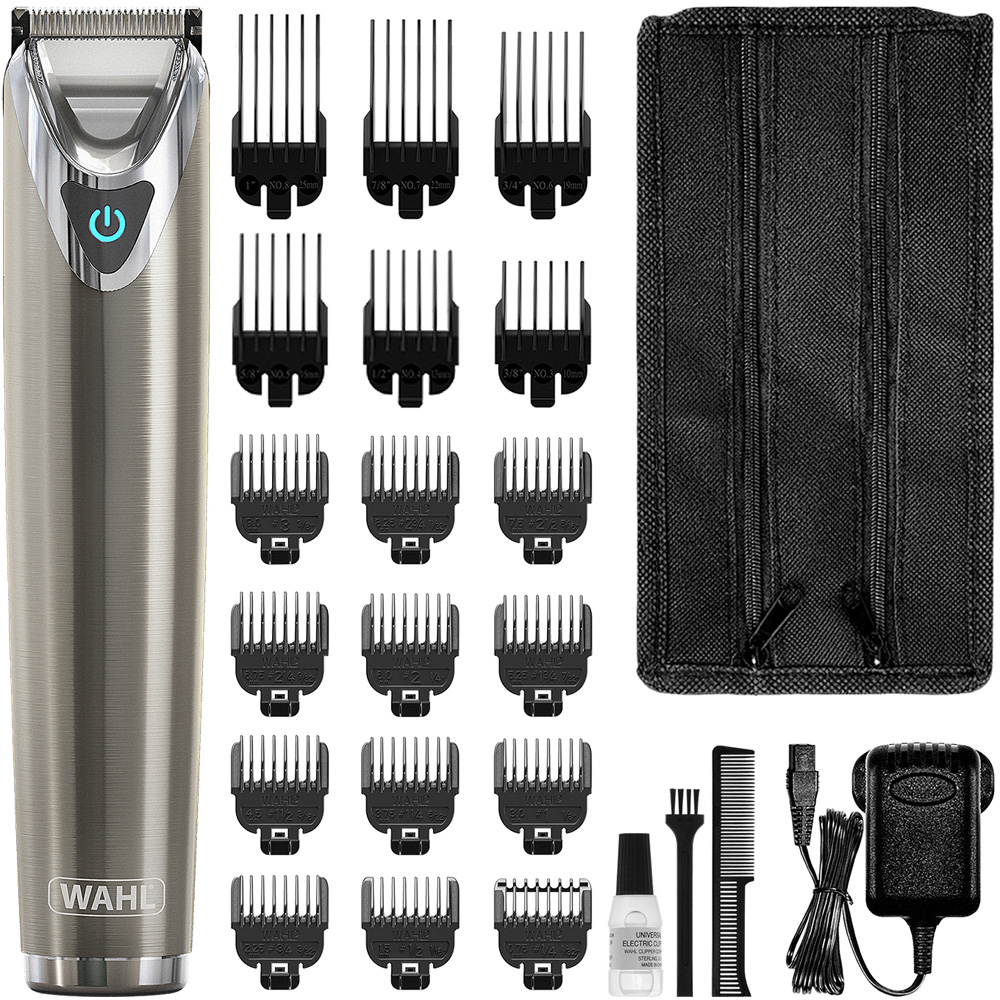Wahl Stainless Steel Rechargeable Cordless Beard Trimmer Kit Image 5