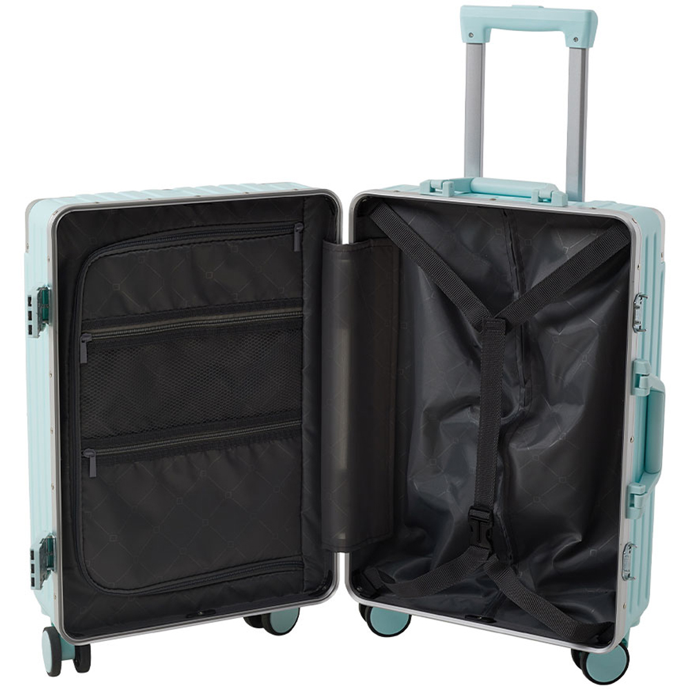 H&O Direct 20 inch Blue Carry On Hard Shell Luggage Suitcase Image 4
