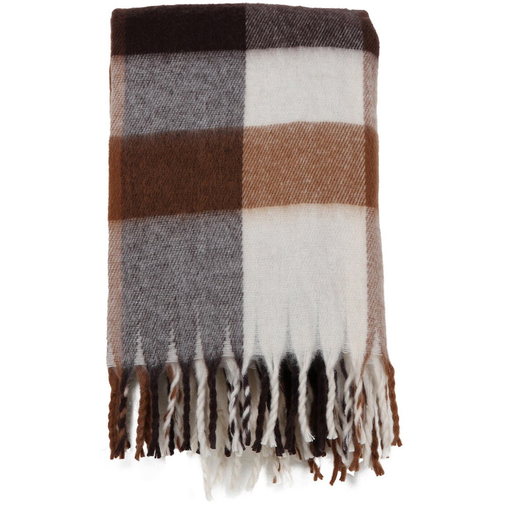 Divante Paxton Pecan Check Throw 127 x 152cm Image