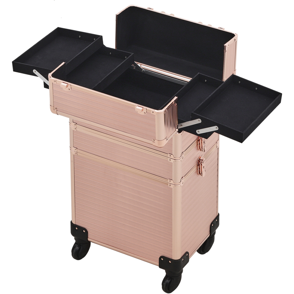 Living and Home 3 in 1 Portable Cosmetic Train Case Image 5
