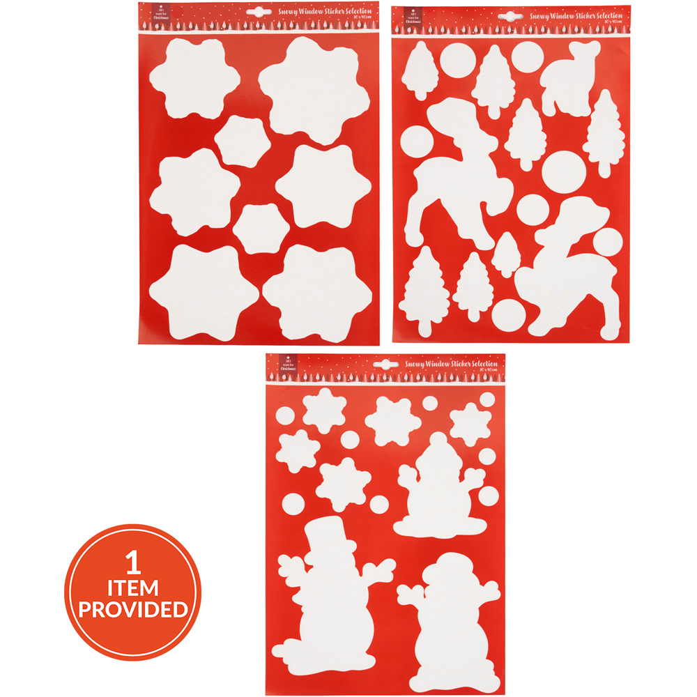 Snowy Window Sticker Selection Image 1