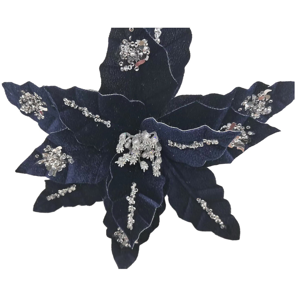 Flocked Jewelled Pick Navy Image 2