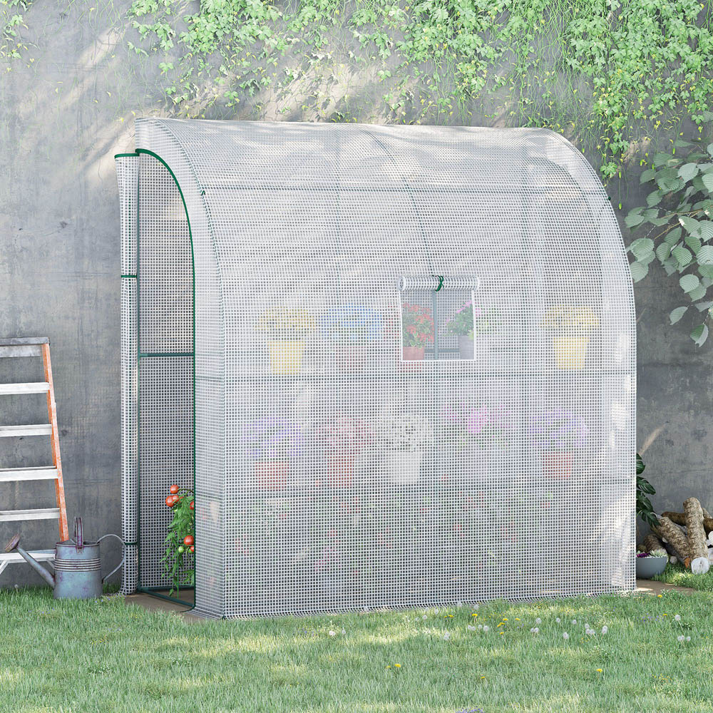 Outsunny White 3.2 x 6.5ft 3-Tier Walk In Greenhouse Image 2