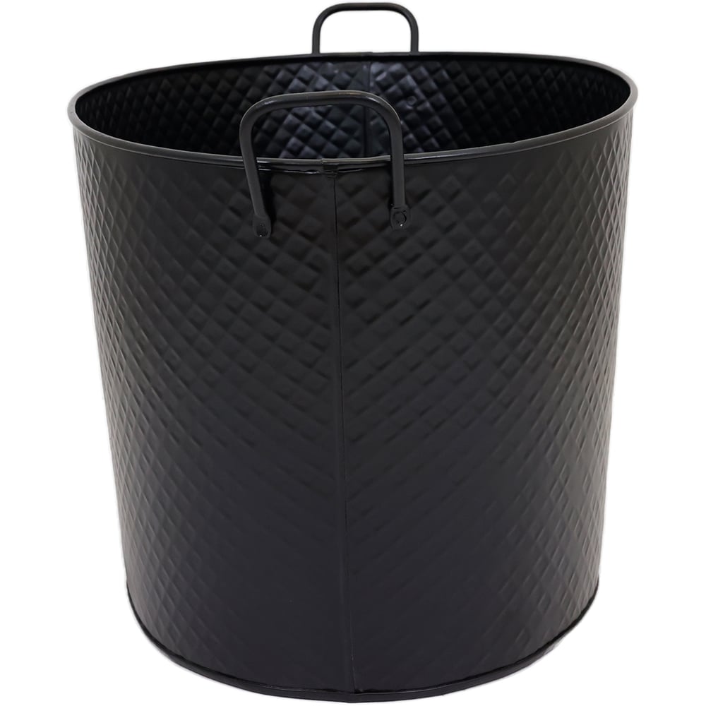 Charles Bentley Large Black Diamond Embossed Oval Bucket Image 5