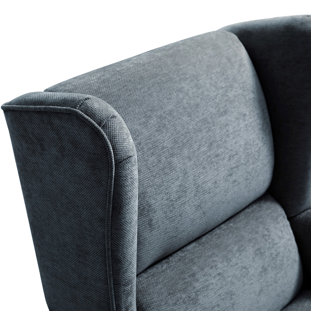 Lily Denim Chenille Wingback Armchair Image 7