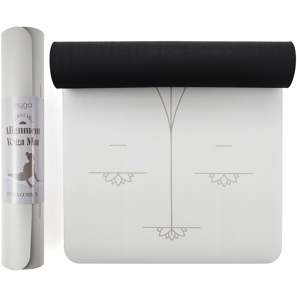 Myga Grey Alignment Yoga Mat XL Image 2