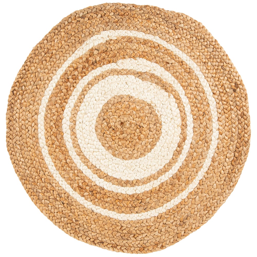 Esselle Home Altrincham Bleached Jute Circle Rug 90 x 90cm Image 1