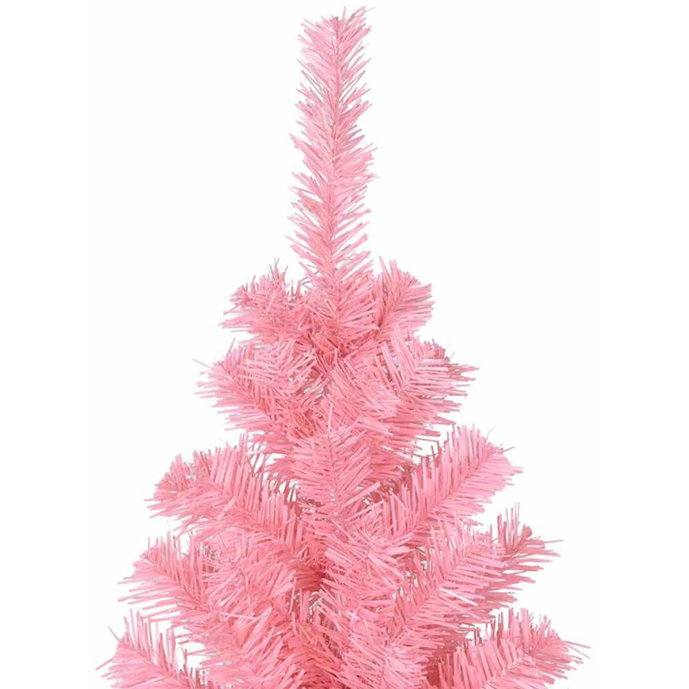 vidaXL Pre-Lit Pink Artificial Christmas Tree 6ft Image 4