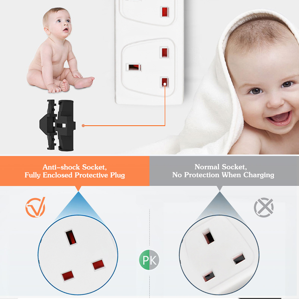 ExtraStar White 13A 2m 6 Socket Surge Protected Extension Lead Image 3