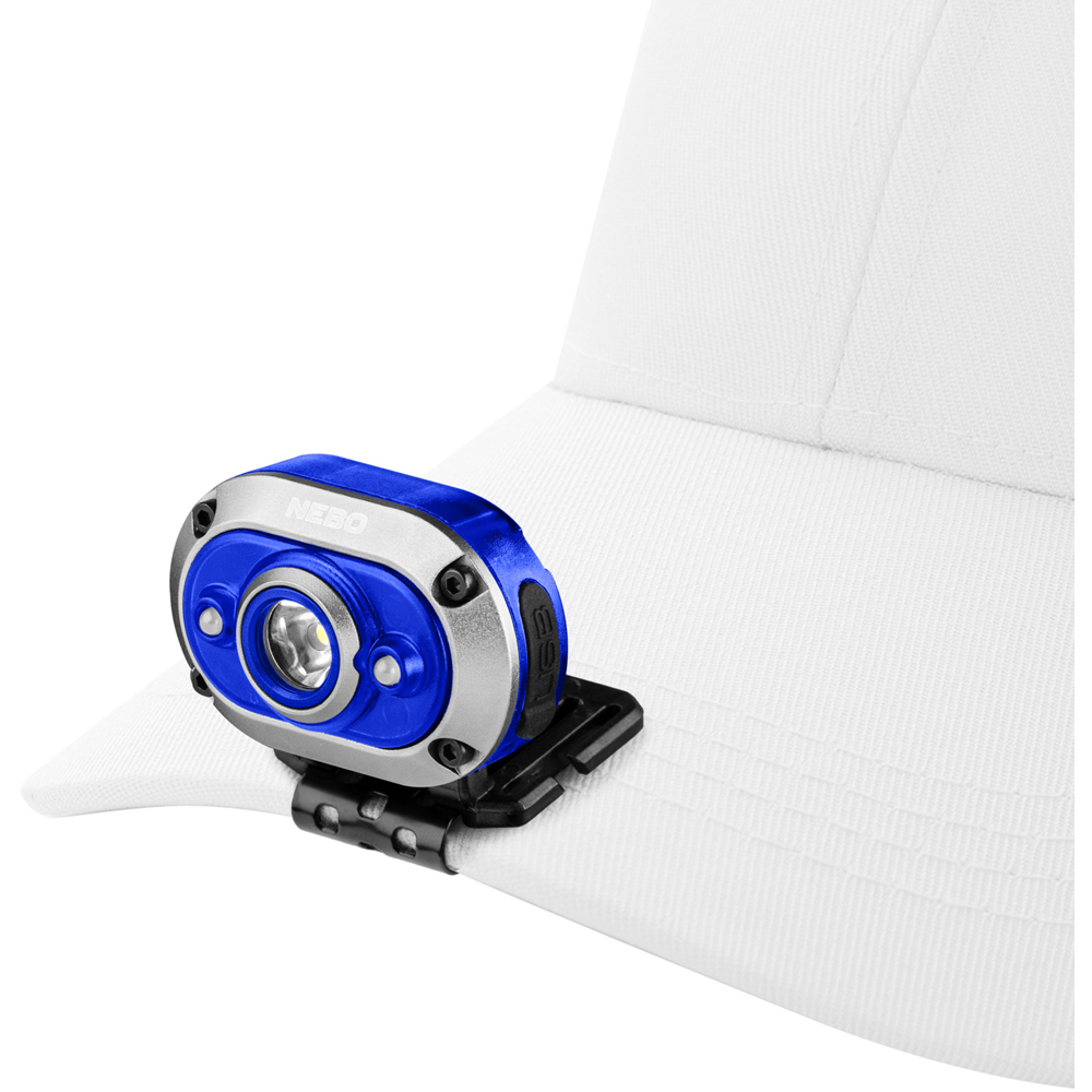 Nebo Mycro 450 2-in-1 450 Lumens Blue Rechargeable Detachable Headlamp and Cap Light Image 3