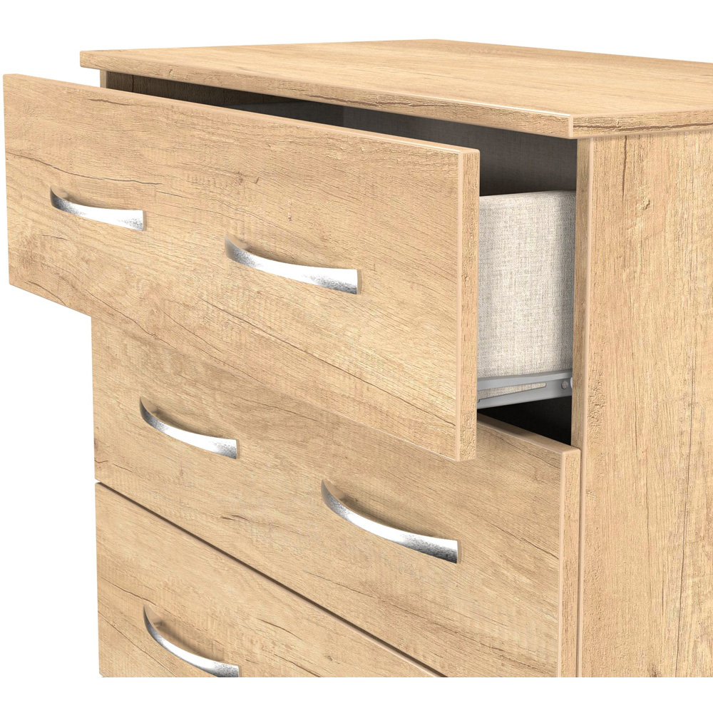 Crowndale Avon 5 Drawer Nebraska Oak Chest of Drawers Ready Assembled Image 6