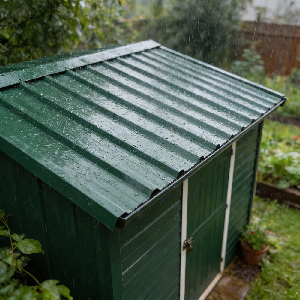 Harbour Housewares Green Corrugated Metal Roofing Sheet 110 x 46cm 14 Pack Image 6