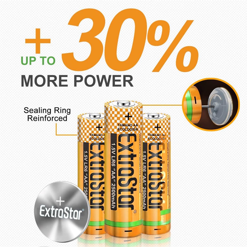 ExtraStar AA 1.5V 12 Pack Alkaline Batteries Image 5