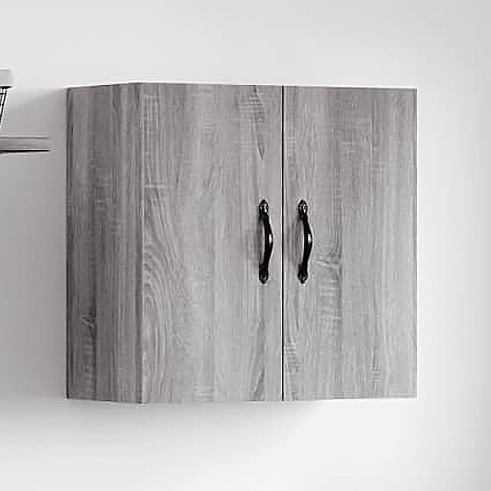 vidaXL 2 Door Grey Sonoma Oak Wall Cabinet Image 1