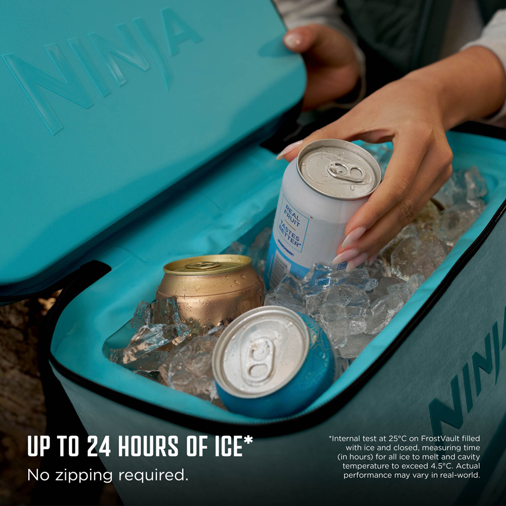 Ninja Outdoor FrostVault Go FF124EUUKTL Green 17L 24-Can Backpack Soft Cooler with Cold Dry Zone Image 5