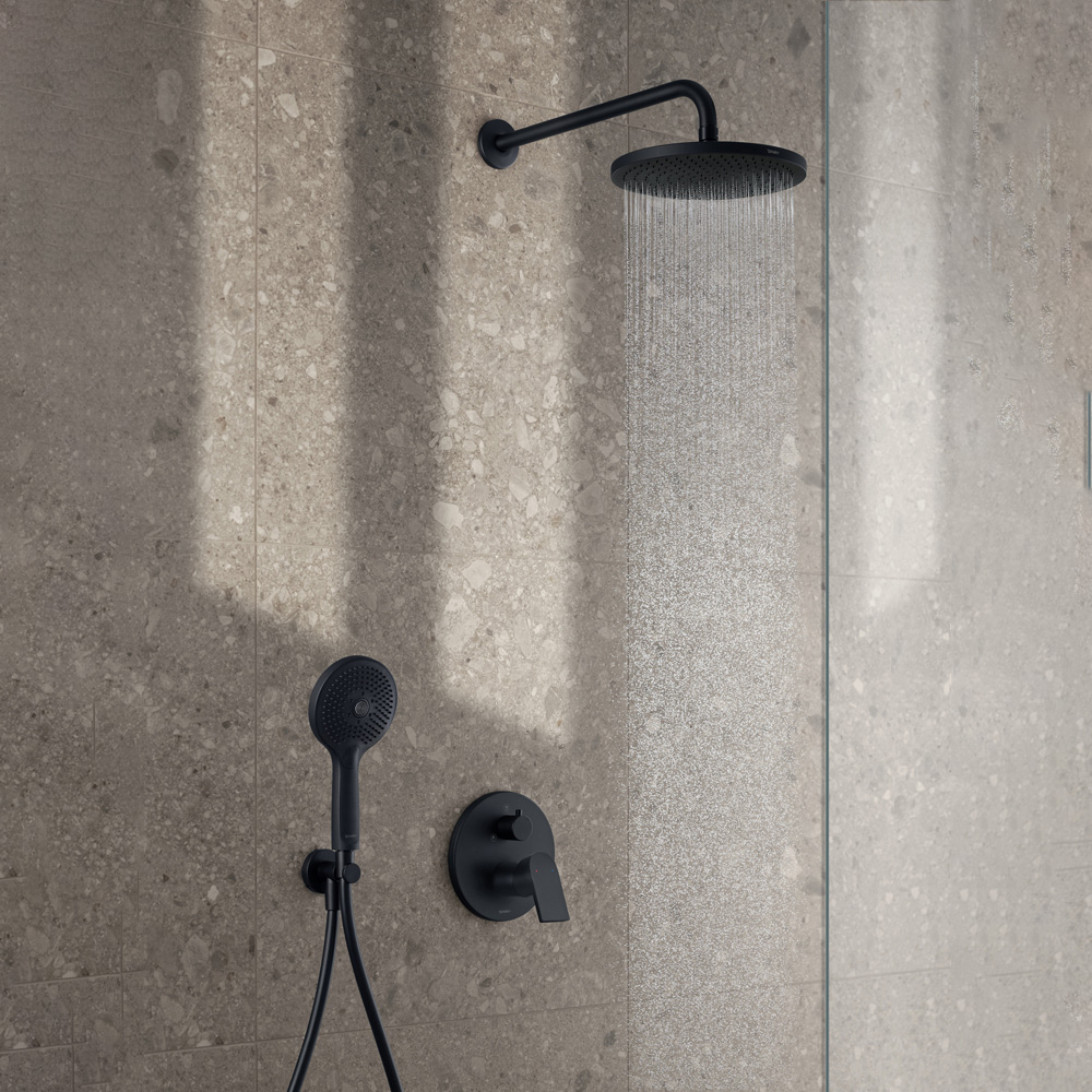 Duravit Matt Black Shower Hose 1800mm Image 2