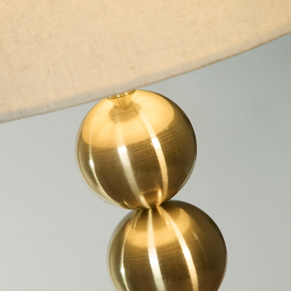 Lighting Collection Gold Bobbin Table Lamp Image 4
