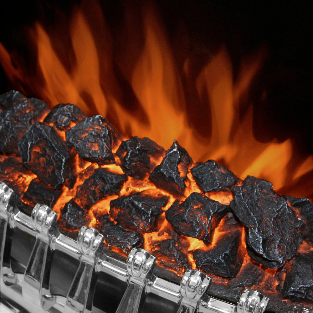 Be Modern Bayden Chrome Inset Electric Fireplace 2kW 16 inch Image 4
