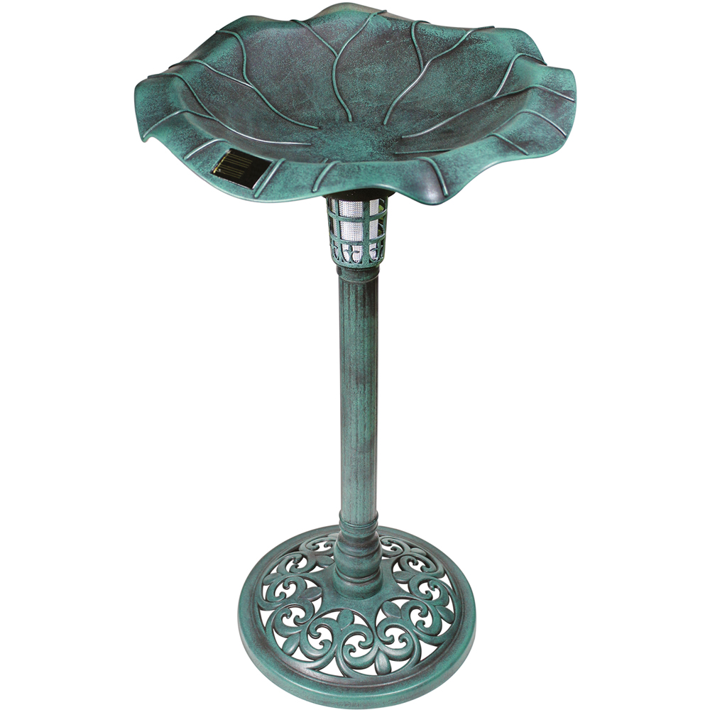 Gardenkraft Solar Lit Bird Bath Image 1