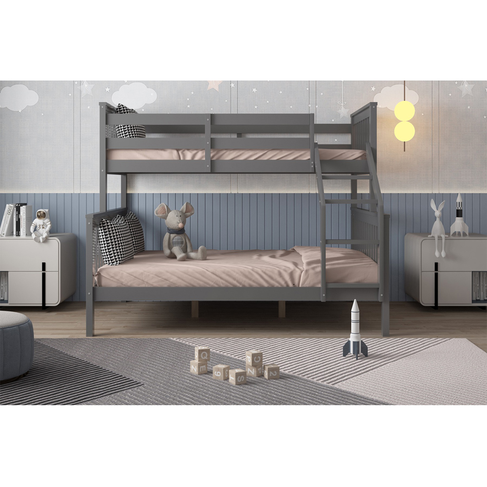 Flair Wooden Grey Zoom Triple Bunk Bed Image 4