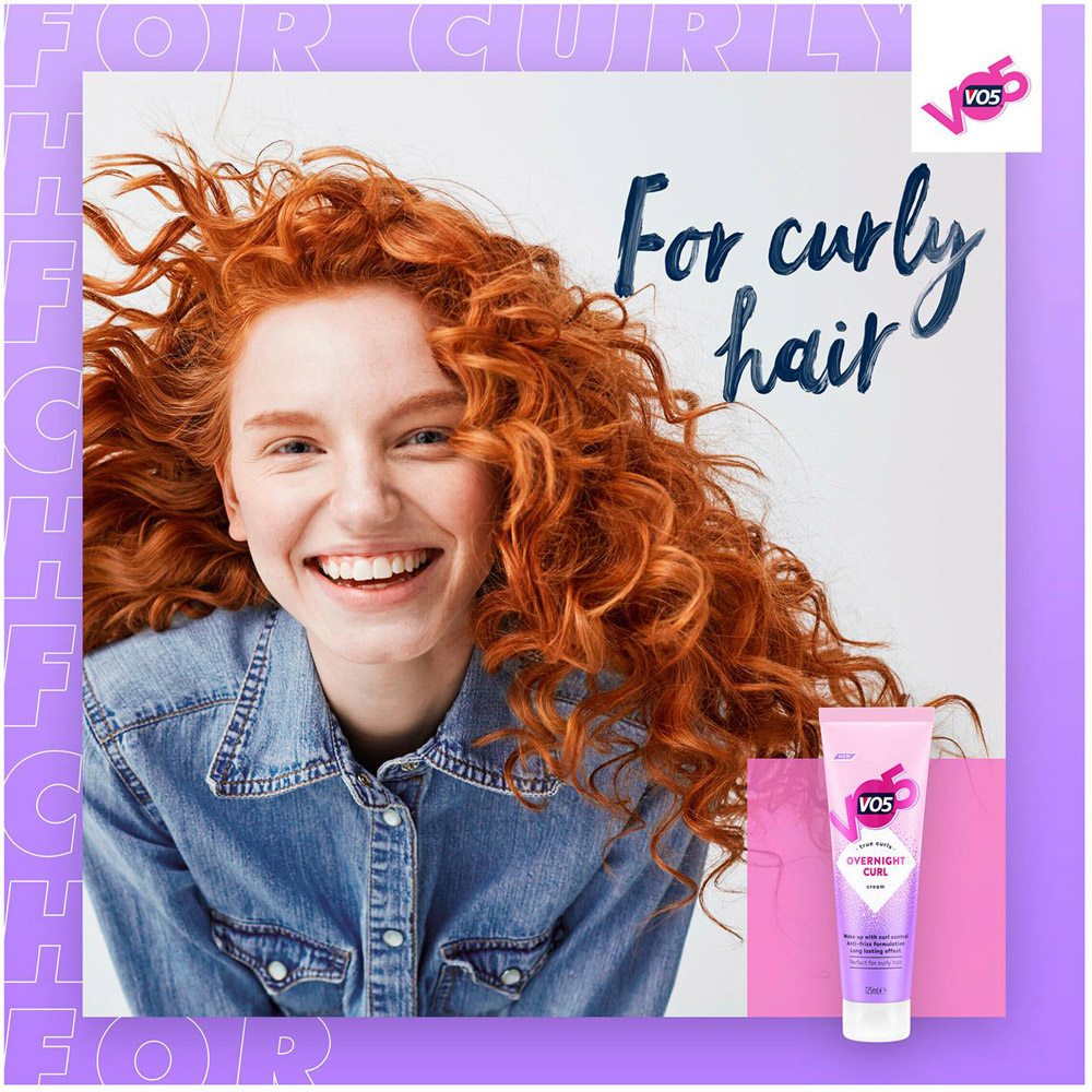 VO5 Overnight Curl Anti-Frizz Defining Hair Cream 125ml 6 Pack Image 8